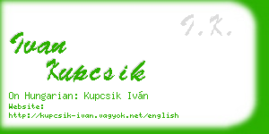 ivan kupcsik business card